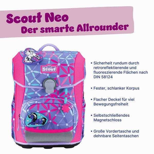 Produktbild: Scout Schulranzen Set Neo, Schulranzen Set, 4tlg, Pony Love