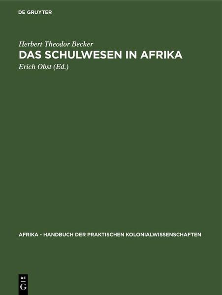 Produktbild: Das Schulwesen in Afrika