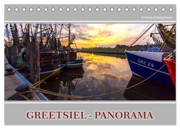 Produktbild: Greetsiel-Panorama (Tischkalender 2026 DIN A5 quer), CALVENDO Monatskalender
