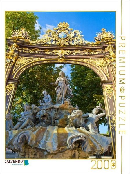 CALVENDO Puzzle Neptunbrunnen auf der Place Stanislas, Nancy | 2000 Teile Lege-Größe 90 × 67 cm Foto-Puzzle für glückliche Stunden