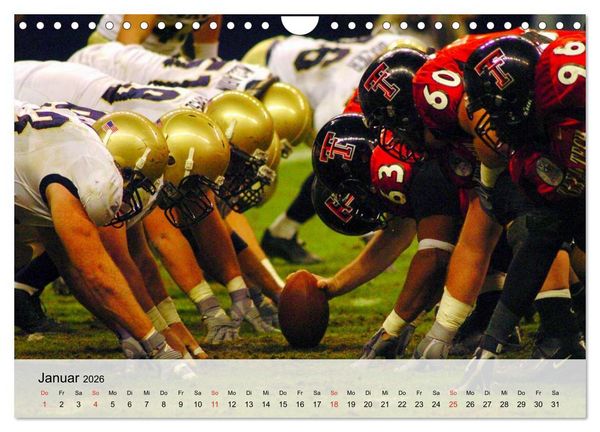 Produktbild: American Football. Nichts f&uuml;r Feiglinge! (Wandkalender 2026 DIN A4 quer), CALVENDO Monatskalender