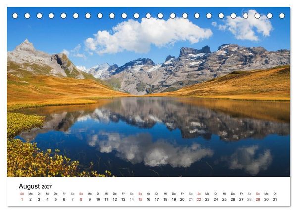 Produktbild: BERGSEEN Schweizer Alpen (Tischkalender 2027 DIN A5 quer), CALVENDO Monatskalender