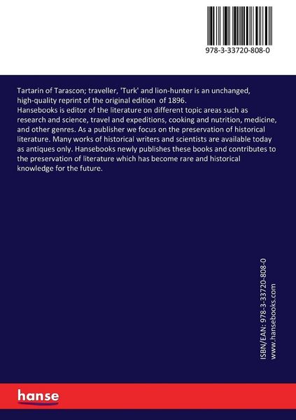 Produktbild: Tartarin of Tarascon; traveller, 'Turk' and lion-hunter