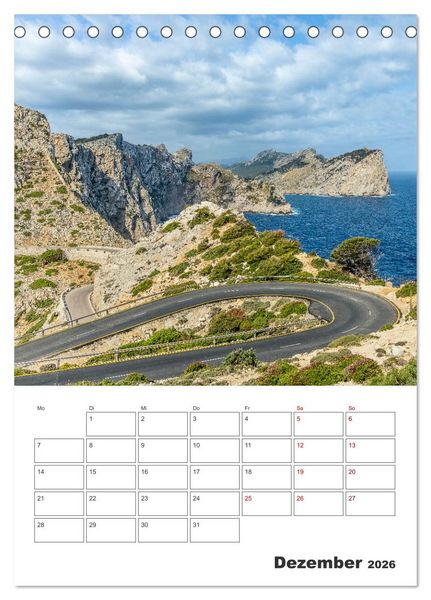 Produktbild: Mallorca - Traumhafte Insel auf der Sonnenseite (Tischkalender 2026 DIN A5 hoch), CALVENDO Monatskalender