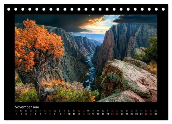 Produktbild: Nationalparks der USA - wilde Sch&ouml;nheiten (Tischkalender 2026 DIN A5 quer), CALVENDO Monatskalender