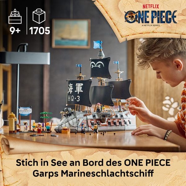 Produktbild: LEGO ONE PIECE 75646 Garps Marineschlachtschiff, Spielzeug ab 9 Jahren