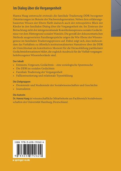 Produktbild: Im Dialog &uuml;ber die Vergangenheit