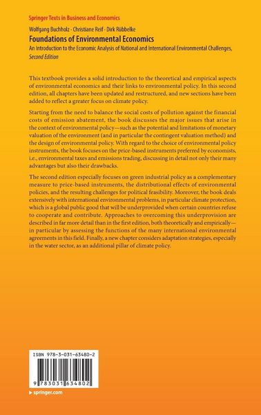 Produktbild: Foundations of Environmental Economics