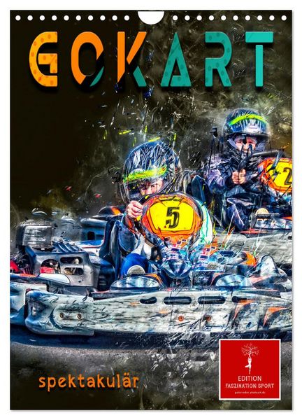 Produktbild: Gokart spektakul&auml;r (Wandkalender 2026 DIN A4 hoch), CALVENDO Monatskalender
