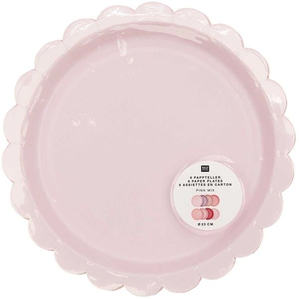 Produktbild: Pappteller Mix, Rosa, MIX