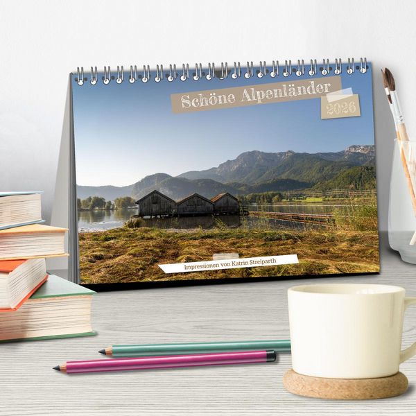 Produktbild: Sch&ouml;ne Alpenl&auml;nder (Tischkalender 2026 DIN A5 quer), CALVENDO Monatskalender