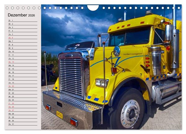 Produktbild: US-Trucks. Faszination Langhauber (Wandkalender 2026 DIN A4 quer), CALVENDO Monatskalender