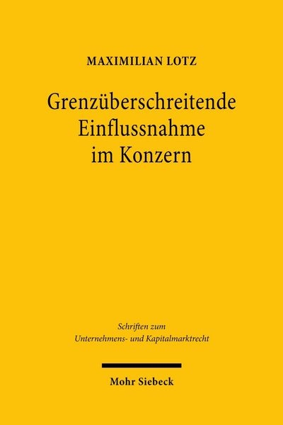 Produktbild: Grenz&uuml;berschreitende Einflussnahme im Konzern