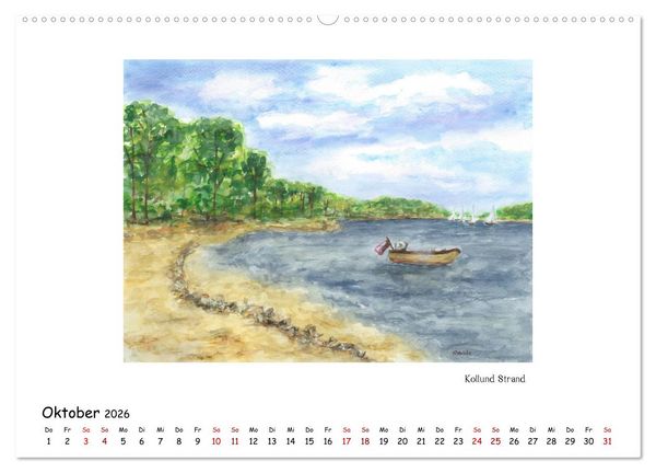 Produktbild: Die Flensburger F&ouml;rde (Wandkalender 2026 DIN A2 quer), CALVENDO Monatskalender