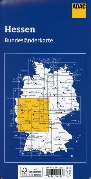 Produktbild: ADAC Bundesl&auml;nderkarte Deutschland 07 Hessen 1:300.000