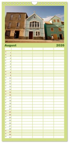 Produktbild: Familienplaner 2026 - Kap Verde mit 5 Spalten (Wandkalender, 21 x 45 cm) CALVENDO