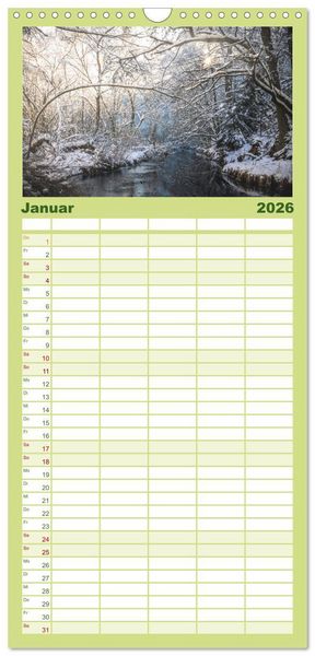 Produktbild: Familienplaner 2026 - Magischer Harzwald mit 5 Spalten (Wandkalender, 21 x 45 cm) CALVENDO