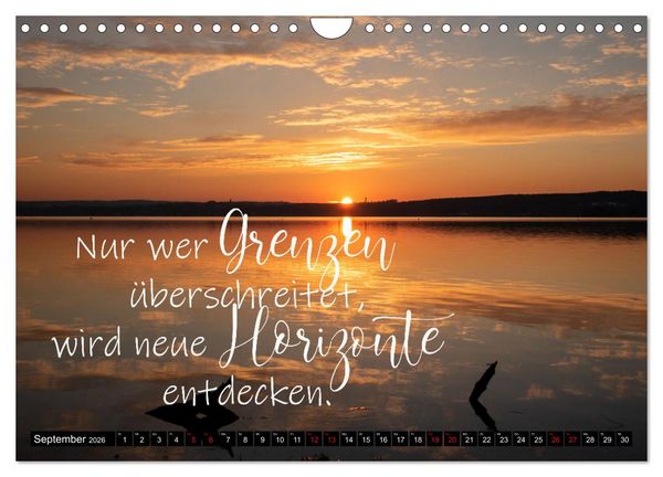 Produktbild: Bilder und Texte f&uuml;r die Seele (Wandkalender 2026 DIN A4 quer), CALVENDO Monatskalender