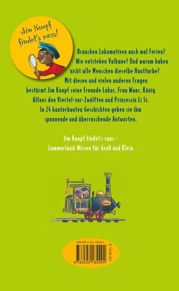 Produktbild: Jim Knopf: Jim Knopf findet's raus - Geschichten &uuml;ber Lokomotiven, Vulkane und Scheinriesen