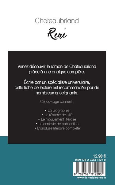 Produktbild: Ren&eacute; de Chateaubriand (fiche de lecture et analyse compl&egrave;te de l'oeuvre)
