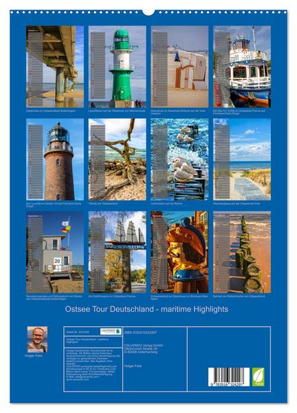 Produktbild: Ostsee Tour Deutschland - maritime Highlights (hochwertiger Premium Wandkalender 2026 DIN A2 hoch), Kunstdruck in Hochglanz