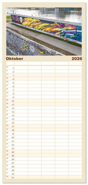 Produktbild: Familienplaner 2026 - Berlin - Reise durch die deutsche Geschichte mit 5 Spalten (Wandkalender, 21 x 45 cm) CALVENDO