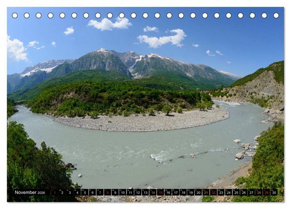 Produktbild: Landschaften in Albanien (Tischkalender 2026 DIN A5 quer), CALVENDO Monatskalender