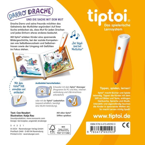Produktbild: Tiptoi&reg; Bildergeschichten &uuml;ber den Umgang mit Gef&uuml;hlen - Darro Drache und die Sache mit dem Mut