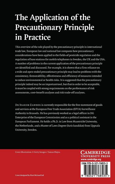 Produktbild: The Application of the Precautionary Principle in Practice