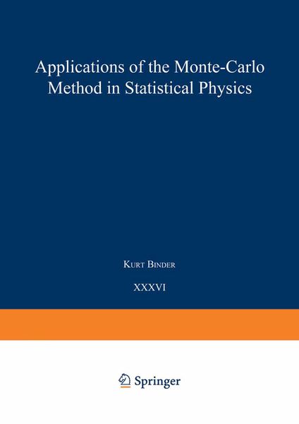 Produktbild: Applications of the Monte Carlo Method in Statistical Physics
