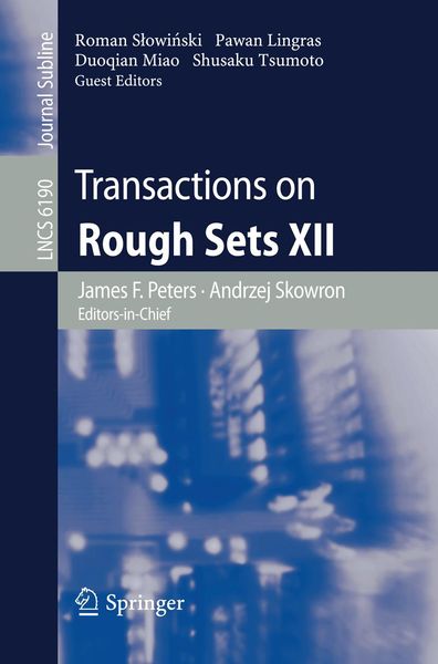 Produktbild: Transactions on Rough Sets XII