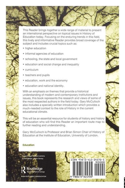 Produktbild: The RoutledgeFalmer Reader in the History of Education