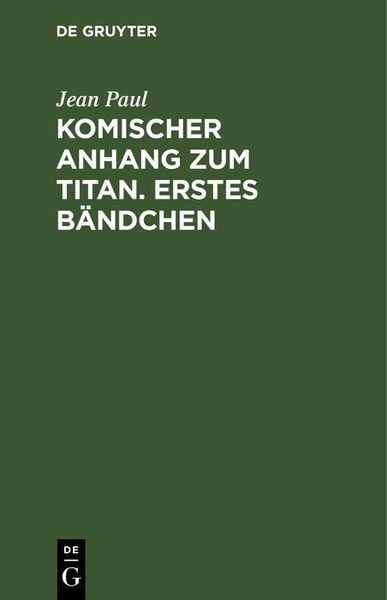 Produktbild: Komischer Anhang zum Titan. Erstes B&auml;ndchen