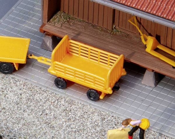 Produktbild: Faller 180991 H0 Bahnsteigwagen, Orange 2er Bausatz