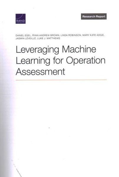 Produktbild: Leveraging Machine Learning for Operation Assessment