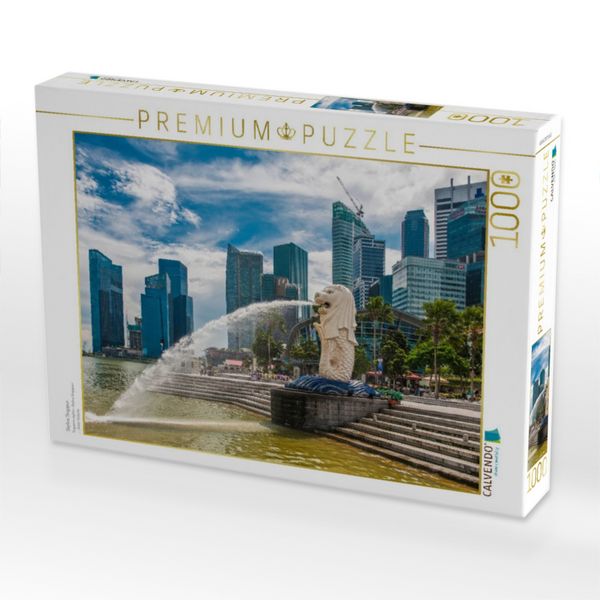 Produktbild: CALVENDO Puzzle Skyline Singapur | 1000 Teile Lege-Gr&ouml;&szlig;e 64x48cm Foto-Puzzle f&uuml;r gl&uuml;ckliche Stunden