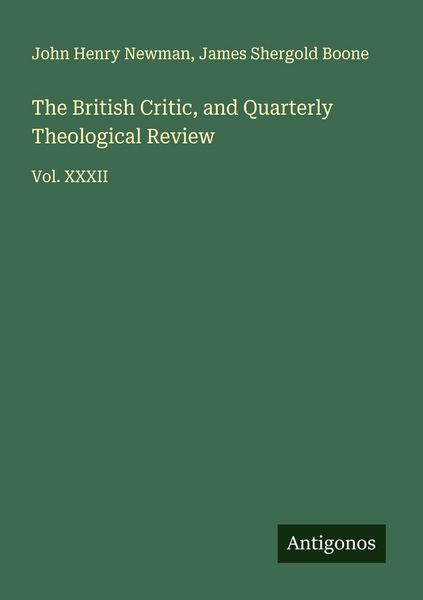 Produktbild: The British Critic, and Quarterly Theological Review