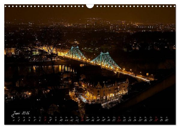 Produktbild: Nachts in Dresden (Wandkalender 2026 DIN A3 quer), CALVENDO Monatskalender