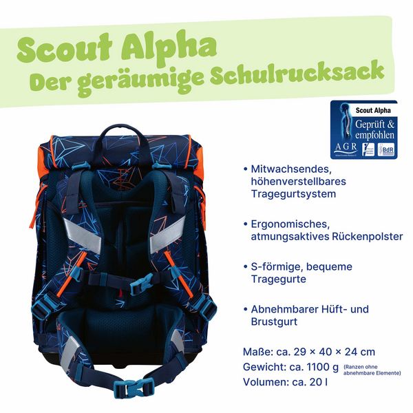 Produktbild: Scout Schulranzen Set Alpha, Schulranzen Set, 4tlg, Offroad
