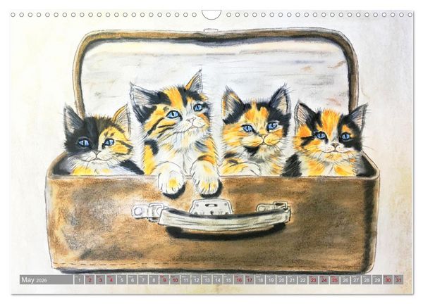 Produktbild: Beautiful cat portraits (Wall Calendar 2026 DIN A3 landscape), CALVENDO 12 Month Wall Calendar