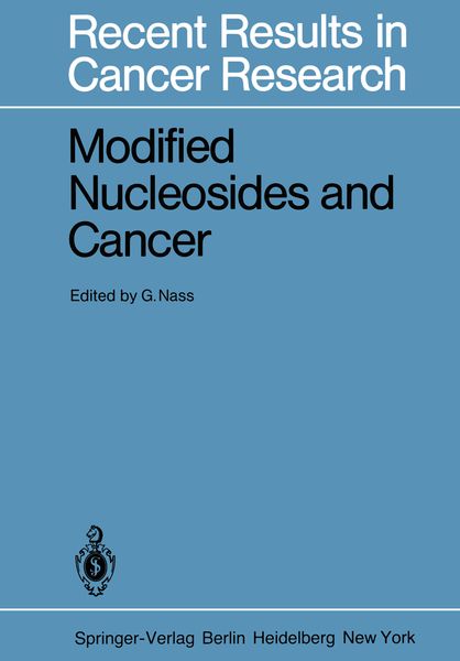 Produktbild: Modified Nucleosides and Cancer