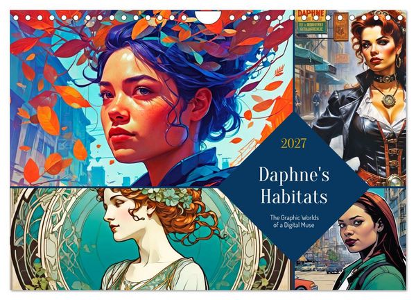 Produktbild: Daphne&rsquo;s Habitats, the Graphic Worlds of a Digital Muse (Wall Calendar 2027 DIN A4 landscape), CALVENDO 12 Month Wall Calendar