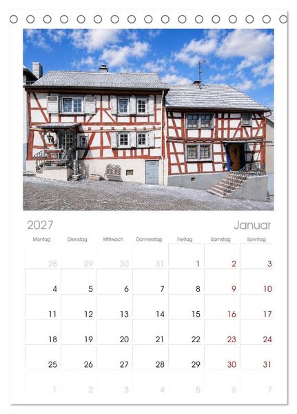 Produktbild: Tischplaner 2027 - Idstein und seine Fachwerkh&auml;user (A5 Tischkalender zum Aufstellen) CALVENDO