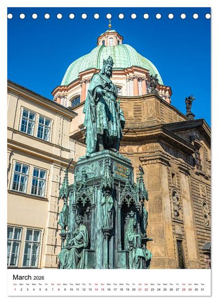 Produktbild: Czechia, Prague - Medieval Spirit (Desk Calendar 2026 DIN A5 portrait), CALVENDO 12 Month DeskCalendar