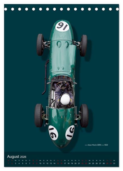 Produktbild: Legenden des Rennsports, Historic Grand Prix Cars 1925-1960 (Tischkalender 2026 DIN A5 hoch), CALVENDO Monatskalender