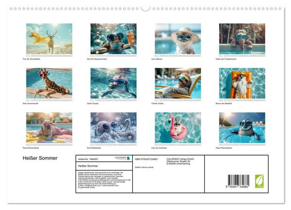 Produktbild: Hei&szlig;er Sommer (hochwertiger Premium Wandkalender 2026 DIN A2 quer), Kunstdruck in Hochglanz