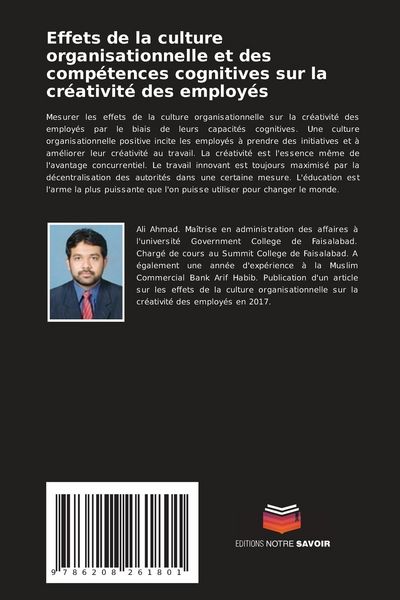 Produktbild: Effets de la culture organisationnelle et des comp&eacute;tences cognitives sur la cr&eacute;ativit&eacute; des employ&eacute;s