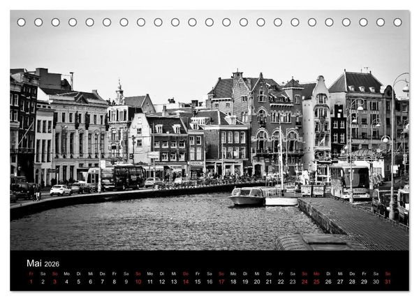 Produktbild: Amsterdam 2026 (Tischkalender 2026 DIN A5 quer), CALVENDO Monatskalender