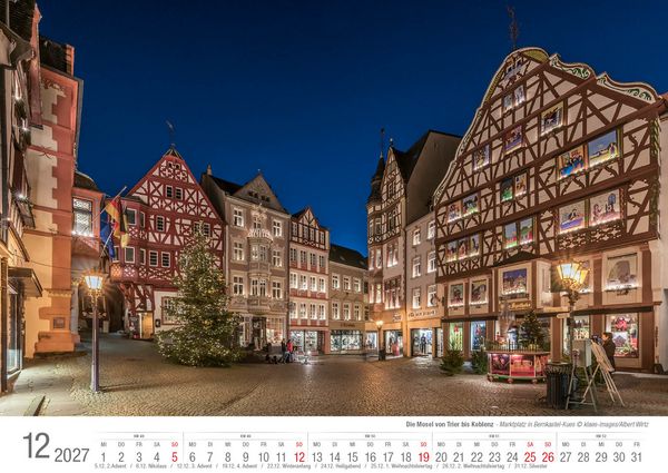 Produktbild: Die Mosel von Trier bis Koblenz 2026 Bildkalender A3 Spiralbindung