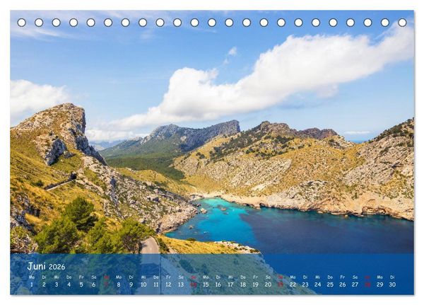 Produktbild: Bergparadies Mallorca (Tischkalender 2026 DIN A5 quer), CALVENDO Monatskalender